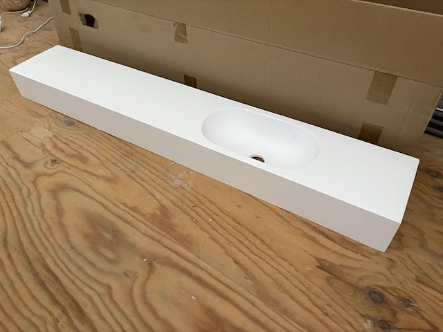 Wandschap 120 x 20 x 10 cm. - afbeelding 1 van  2