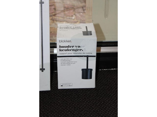 Wandstang, wandrek en houder voor keukengerei. - afbeelding 4 van  4