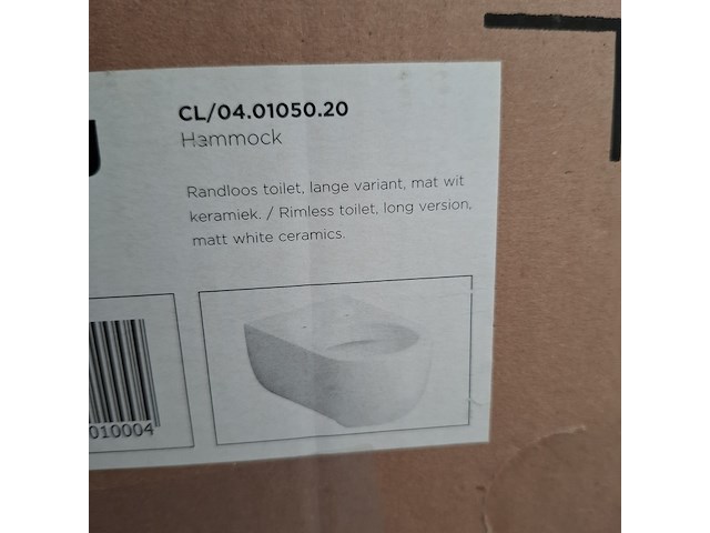 Wandtoilet clou, hammock, mat wit - afbeelding 5 van  5