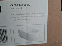 Wandtoilet clou, hammock, mat wit - afbeelding 5 van  5