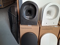 Wandtoilet clou, hammock, mat zwart - afbeelding 1 van  4