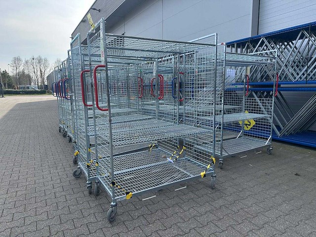 Wanzl - order picking trolley 1300x620x1820mm (5x) - afbeelding 1 van  1