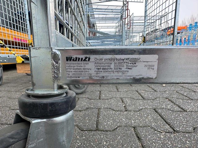 Wanzl - order picking trolley 1300x620x1820mm (5x) - afbeelding 6 van  7