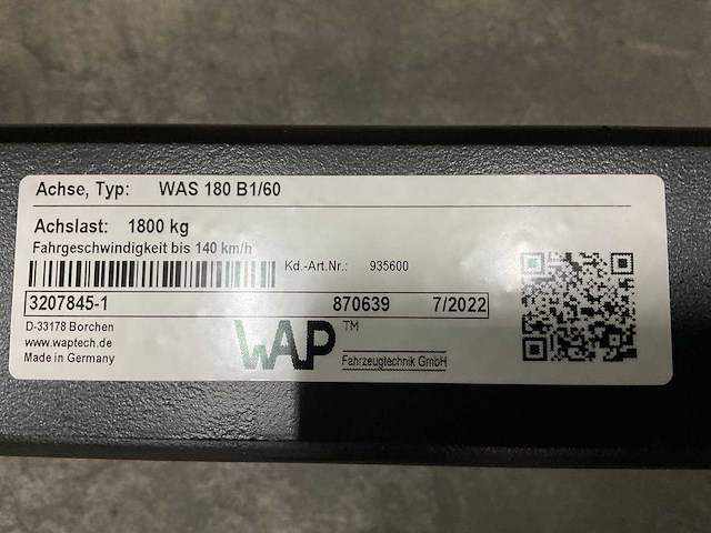 Wap tandem aanhangwagen onderdelen en accessoires (70x) - afbeelding 6 van  14