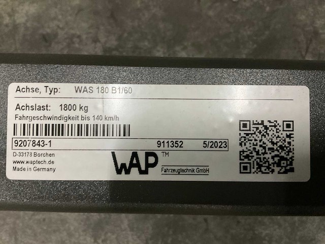 Wap tridem aanhangwagen onderdelen en accessoires (130x) - afbeelding 9 van  17