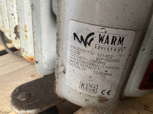 Warm - verrijdbare elektrische olieradiator - werkplaatskachel - elektrische kachel - afbeelding 6 van  6