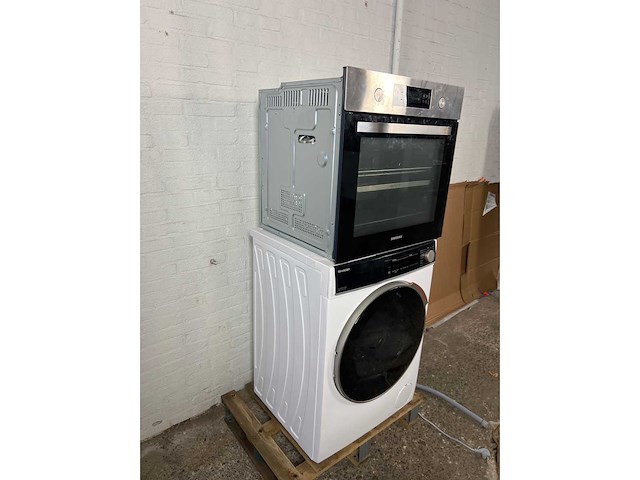 Warme lucht oven samsung nv64r3531bs/ef- sharp es-nfb814cwa wasmachine - afbeelding 2 van  4