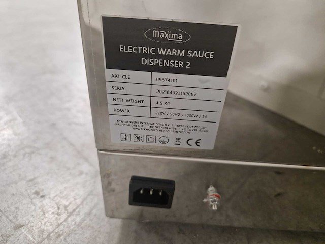 Warme sausdispenser - maxima - 230v (4x) - afbeelding 6 van  6
