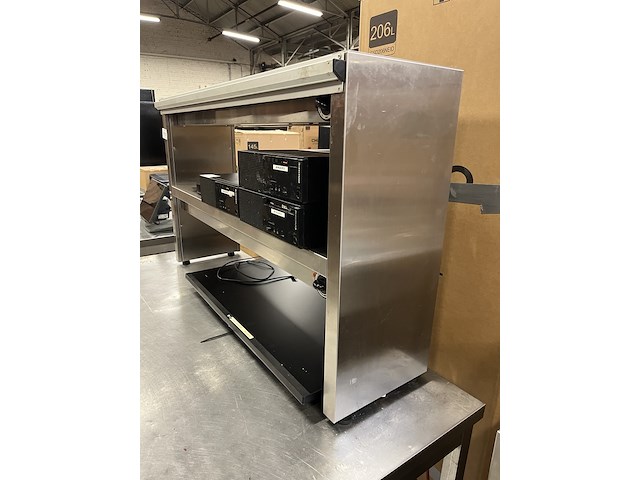 Warmhoudbrug met bonnenhouder 120x30x73 cm - afbeelding 2 van  5