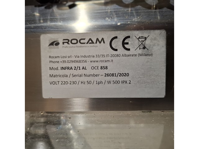 Warmhoudbrug, rocam, infra 2/1al, rvs / glas, 2020 - afbeelding 5 van  7