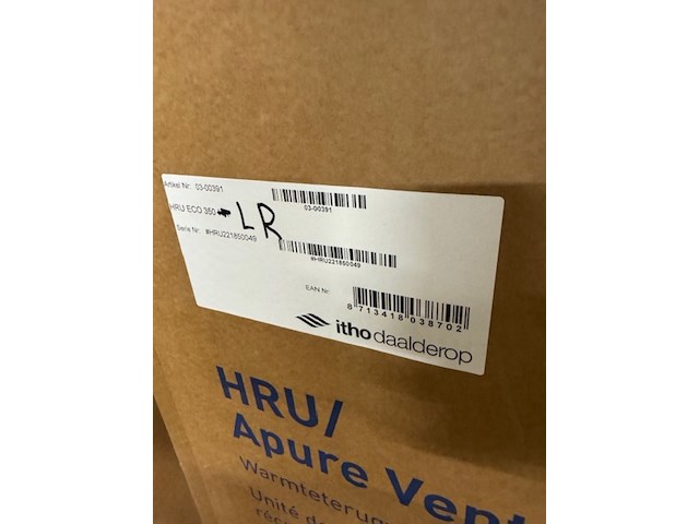 Warmte terugwin unit, hru/ apure vent d - afbeelding 3 van  3