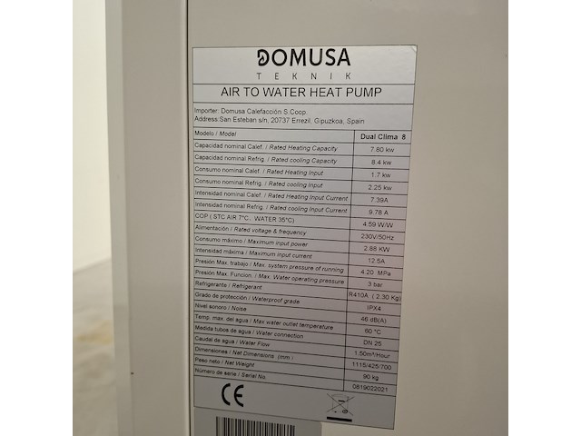 Warmtepomp, domusa, dual clima 8 - afbeelding 3 van  9