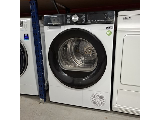 Warmtepomp droger 8.0 kg, hinsense demo model a++, dh3s802bw2 - afbeelding 1 van  9