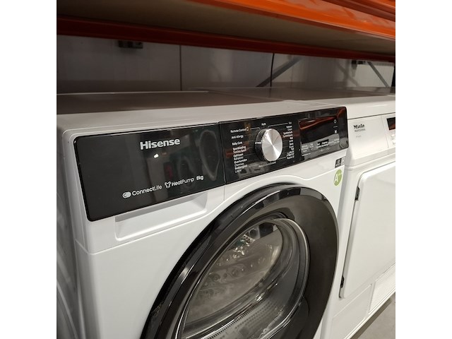 Warmtepomp droger 8.0 kg, hinsense demo model a++, dh3s802bw2 - afbeelding 2 van  9