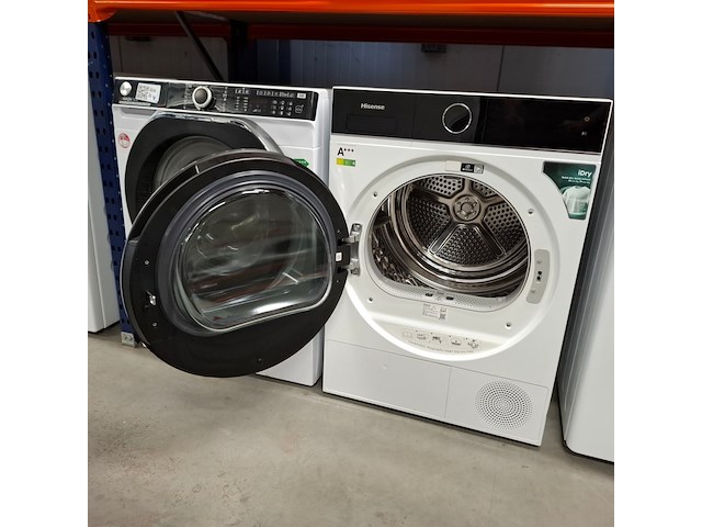 Warmtepomp droger 8.0 kg, hisense connect life a+++ demo, dh51804bwcd - afbeelding 5 van  8