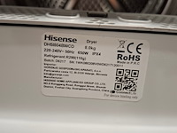 Warmtepomp droger 8.0 kg, hisense connect life a+++ demo, dh51804bwcd - afbeelding 7 van  8