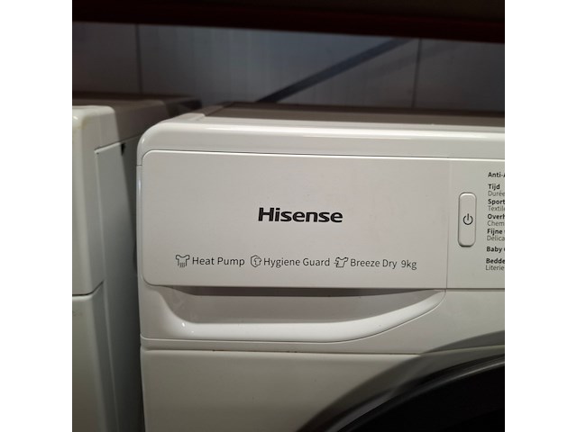 Warmtepomp droger 9.0 kg, hisense, sp22/4252 - afbeelding 3 van  9