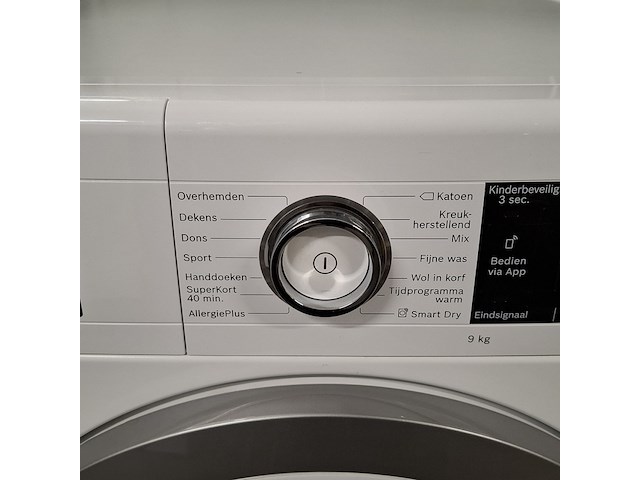 Warmtepomp droger, bosch, wtxh8m90nl | serie 8 | 9 kg | a+++ - afbeelding 5 van  9