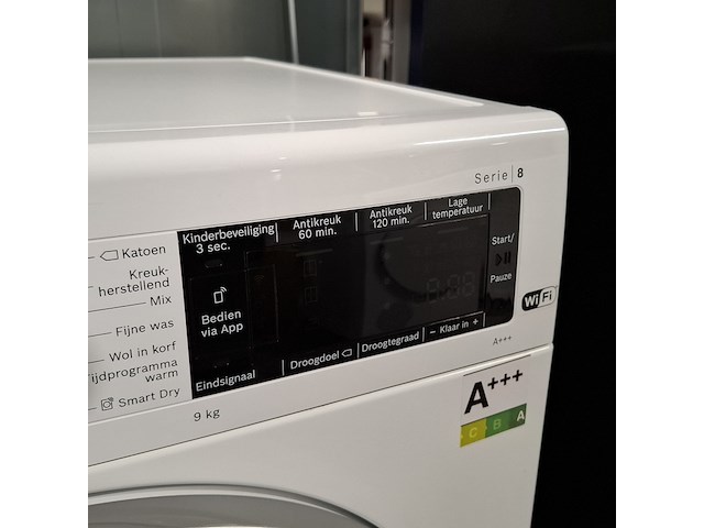 Warmtepomp droger, bosch, wtxh8m90nl | serie 8 | 9 kg | a+++ - afbeelding 6 van  9
