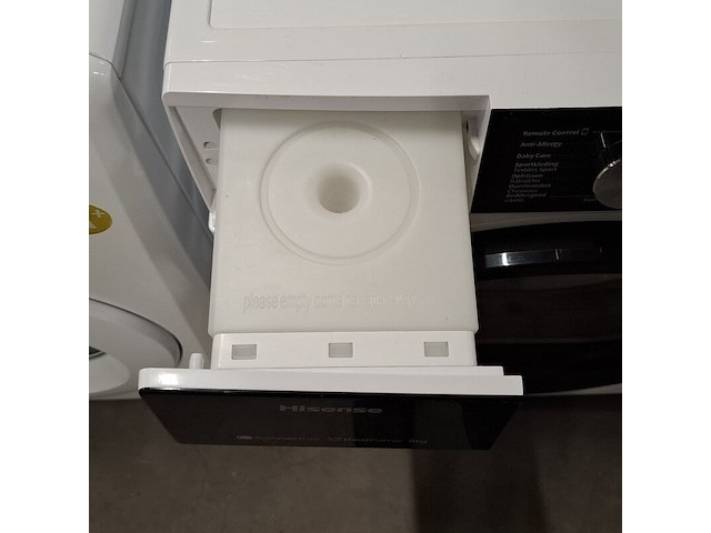 Warmtepomp droger, hisense, dh3s802bw3 - 8.0 kg a+++ - afbeelding 4 van  9