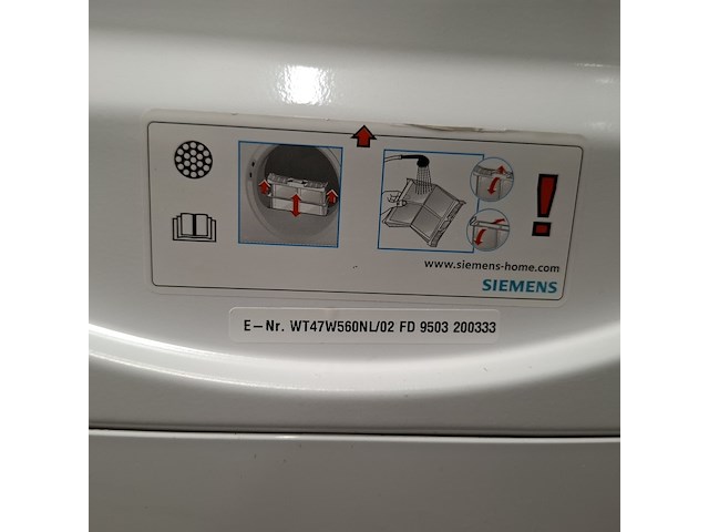 Warmtepomp droger, siemens iq700, wt47w560nl - afbeelding 7 van  8