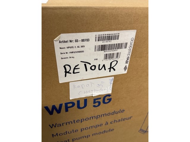 Warmtepomp, itho daalderop, wpu 5g, defect - afbeelding 3 van  6