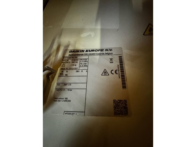 Warmtepomp lage temperatuur split, daikin, ehfh03s18dj3v / erla03dav3, wit - afbeelding 4 van  6