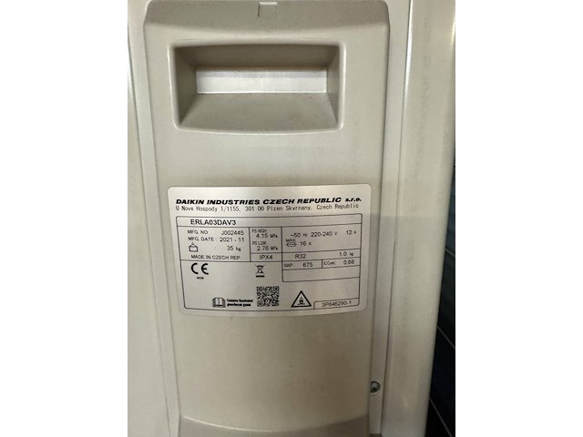 Warmtepomp lage temperatuur split, daikin, ehfh03s18dj3v / erla03dav3, wit - afbeelding 5 van  6