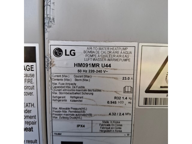 Warmtepomp lg, hm091mr u44, bouwjaar 2022 - afbeelding 6 van  9