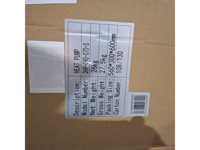 Warmtepomp split unit 7-9kw | meldcode ka25031 , durawell, dhp-090-070-s, wit - afbeelding 3 van  3