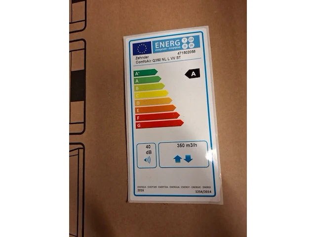 Warmteterugwin installatie zehnder, comfort air q350 nl l vv st - afbeelding 5 van  6