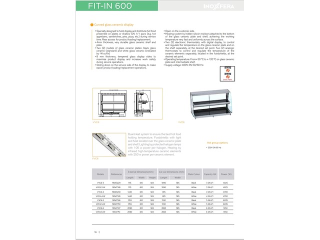 Warmtevitrine, inoxfera, vvc6-4, rvs / glas, 2024 - afbeelding 3 van  4