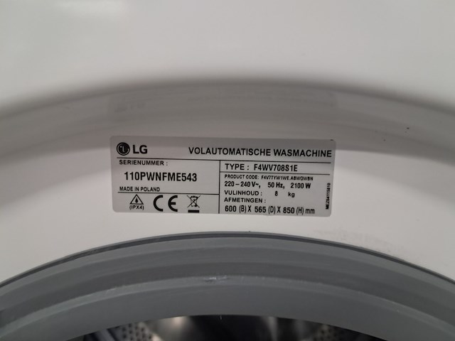Wasautomaat 8.0 kg, lg a+++, f4wv708s1e - afbeelding 3 van  11