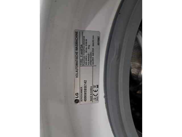 Wasautomaat 9.0 kg, lg a++, f14a8fda - afbeelding 2 van  11