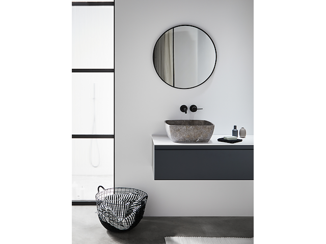 Wasbak + spiegel, mg bathroom, cusco grey - afbeelding 2 van  6