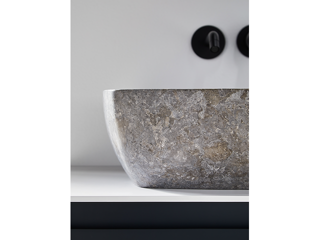 Wasbak + spiegel, mg bathroom, cusco grey - afbeelding 3 van  6