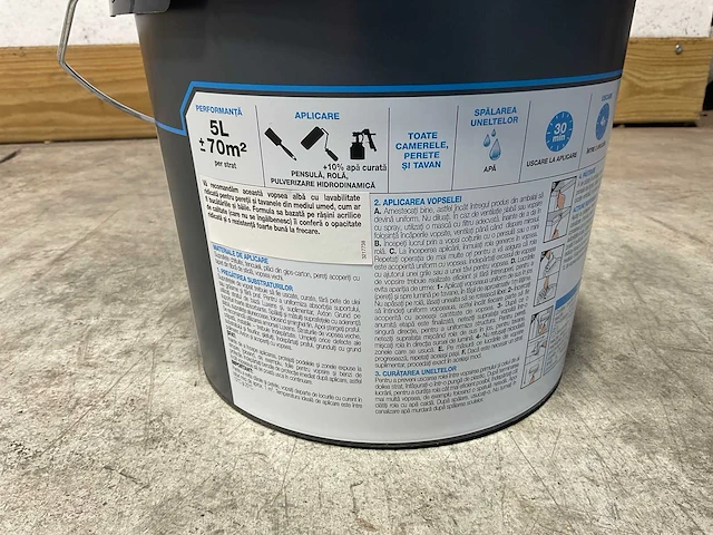 Wasbare matte muur- en plafondverf - 5 liter - wit (85x) - afbeelding 3 van  7