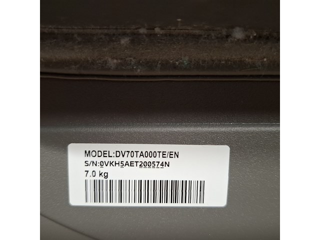 Wasdroger, 7 kilo samsung, dv70ta000te/en - afbeelding 7 van  8