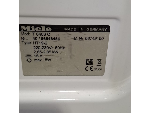 Wasdroger en wasmachine met transportkar, miele, o.a. softcare t8463c - afbeelding 13 van  14