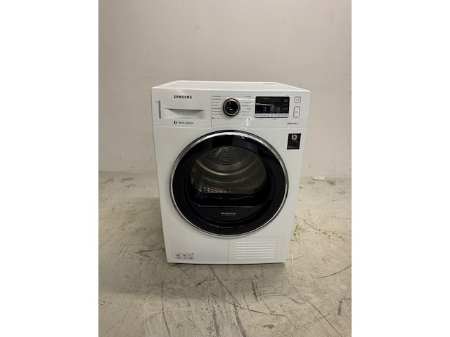 Wasdroger samsung, dv80m5210qw, wit (zwarte details, glazen deur) - afbeelding 1 van  5