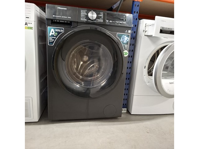 Was/droog combinatie 9.0 kg / 6.0 kg, hisense a+++, wd3s9043bb3, zwart, 2025 - afbeelding 1 van  9