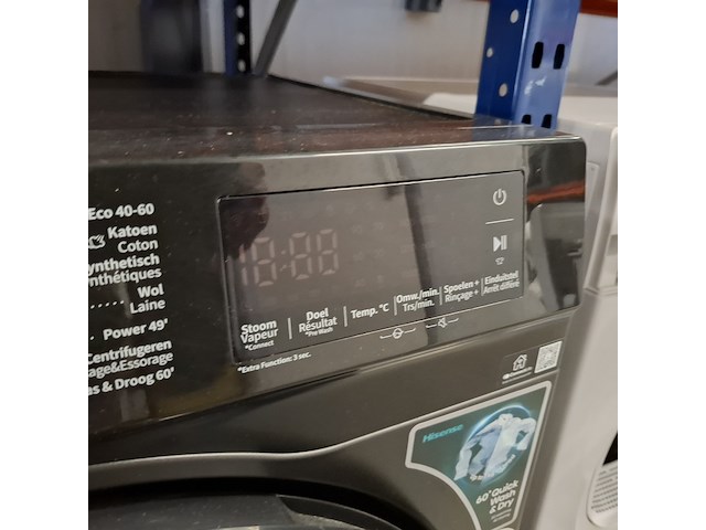 Was/droog combinatie 9.0 kg / 6.0 kg, hisense a+++, wd3s9043bb3, zwart, 2025 - afbeelding 5 van  9