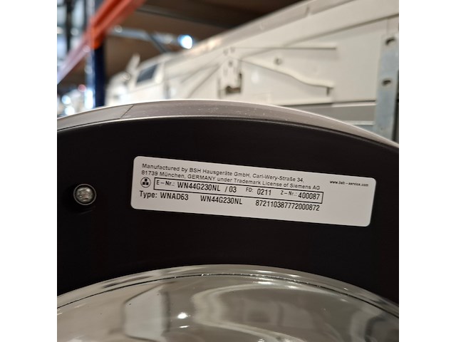 Was/droog combinatie 9.0 kg / 6.0 kg, siemens iq500 a+++ demo machine, wnad63 - afbeelding 8 van  9