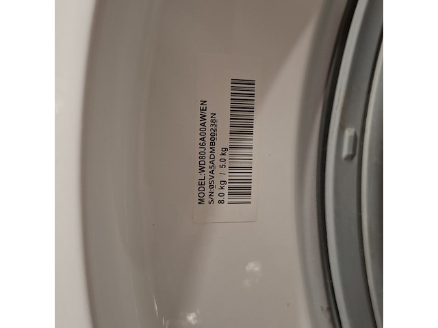 Was/droog combinatie, samsung, wd80j6a00aw - afbeelding 9 van  9