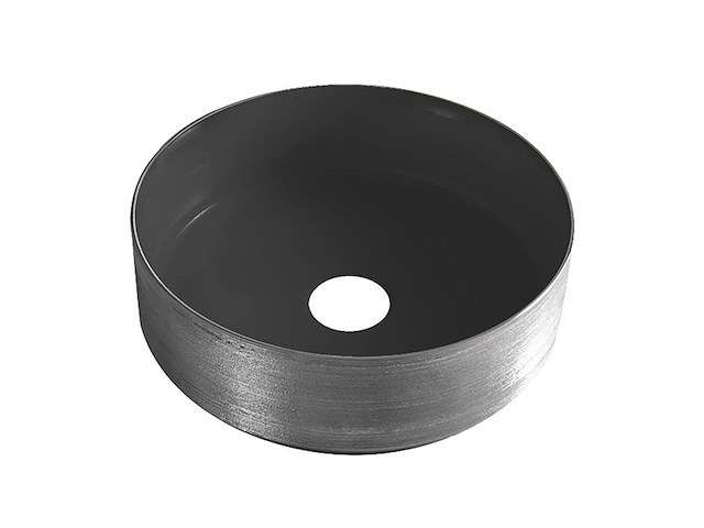 Waskom 36x36x12 cm wb, mondri 32.3300, mat zw/gunmetal - afbeelding 1 van  4