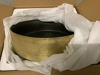 Waskom 36x36x12 cm wb, mondri 32.3301, mat zw/geb. goud - afbeelding 3 van  3