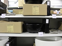 Waskom atm nederland zwart type terra afm. 400 x 400 x 155 mm met wastafelkraan type calipso 210 - afbeelding 1 van  4