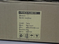 Waskom atm nederland zwart type terra afm. 400 x 400 x 155 mm met wastafelkraan type calipso 210 - afbeelding 3 van  4