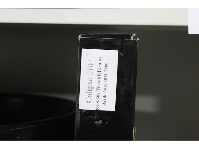 Waskom atm nederland zwart type terra afm. 400 x 400 x 155 mm met wastafelkraan type calipso 210 - afbeelding 4 van  4