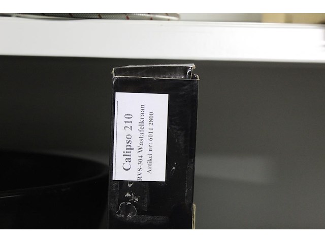 Waskom atm nederland zwart type terra afm. 400 x 400 x 155 mm met wastafelkraan type calipso 210 - afbeelding 4 van  4